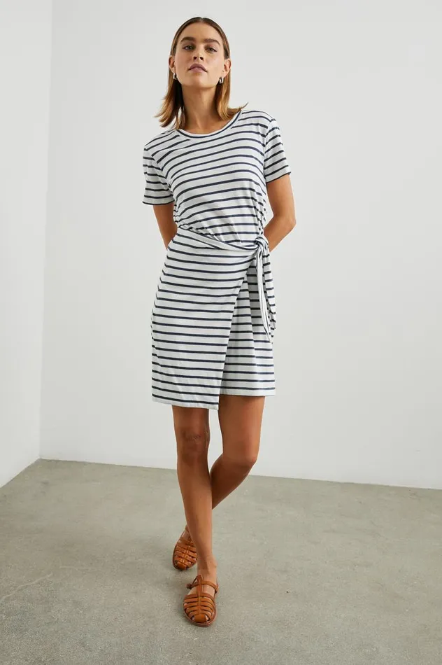Rails Dresses and Rompers Women EDIE DRESS Ivory Navy Stripe