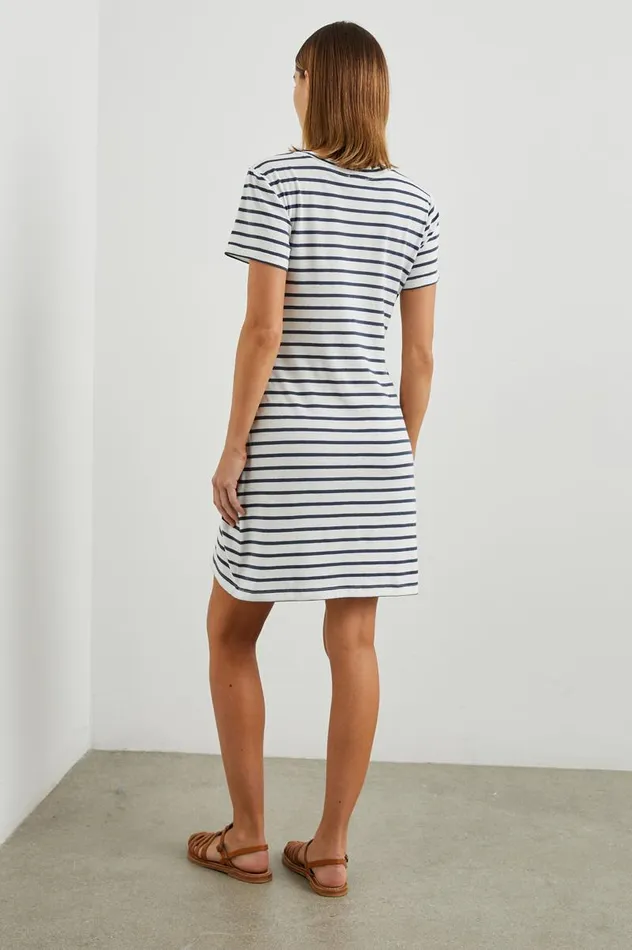 Rails Dresses and Rompers Women EDIE DRESS Ivory Navy Stripe