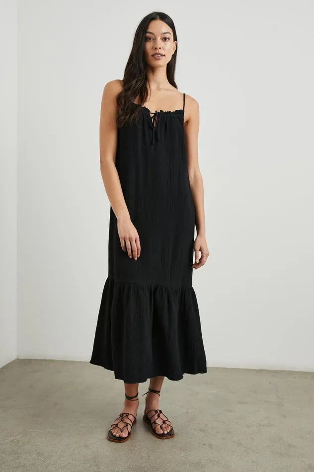 Rails Dresses and Rompers Women MARSEILLE DRESS Black Gauze
