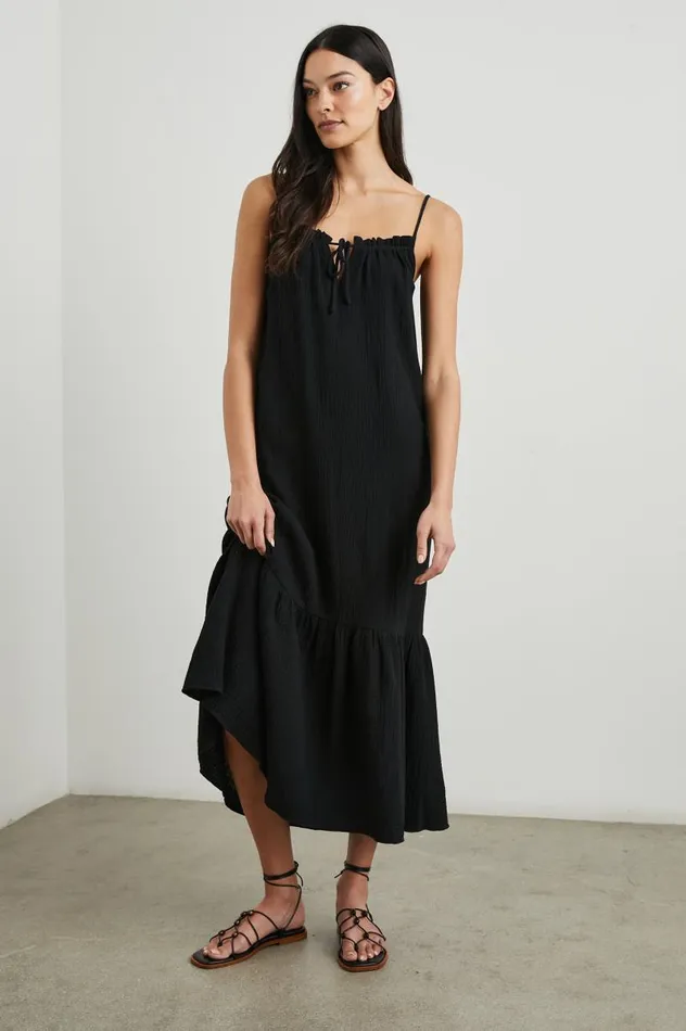 Rails Dresses and Rompers Women MARSEILLE DRESS Black Gauze