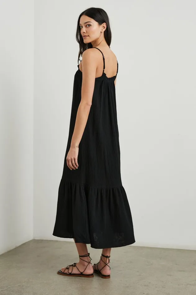 Rails Dresses and Rompers Women MARSEILLE DRESS Black Gauze