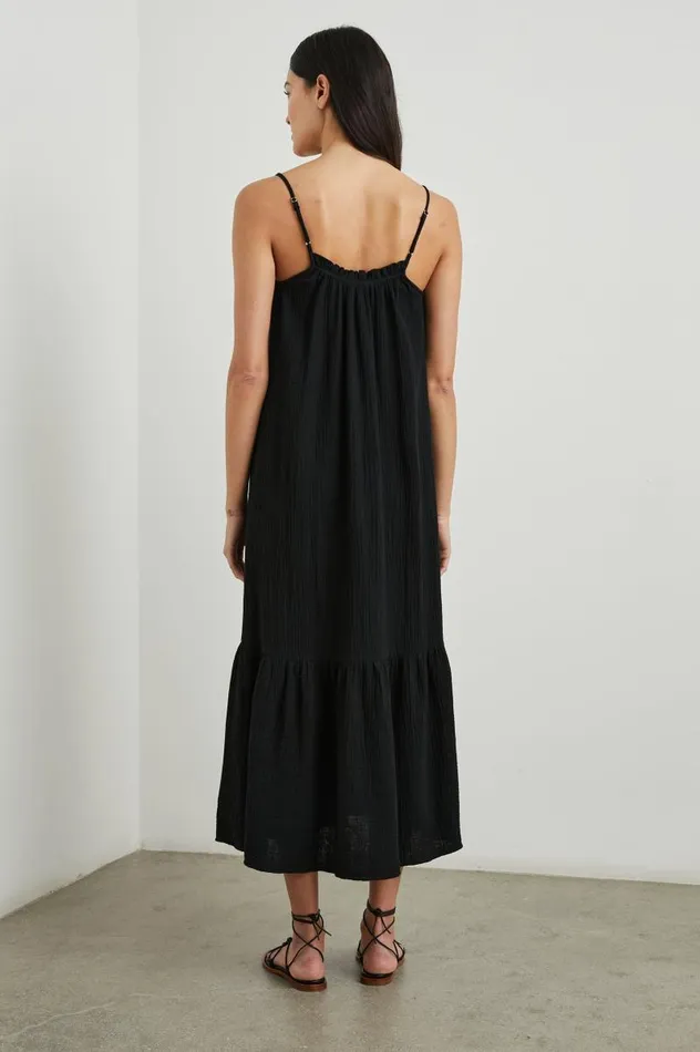 Rails Dresses and Rompers Women MARSEILLE DRESS Black Gauze