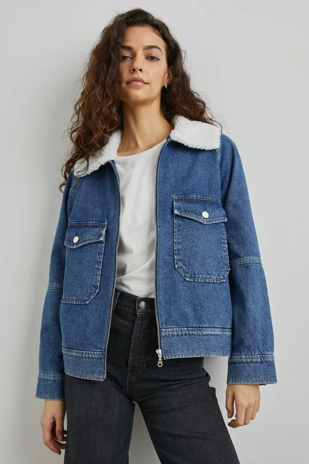 Rails Jackets and Coats Women CHEYENNE JACKET Indigo Sherpa