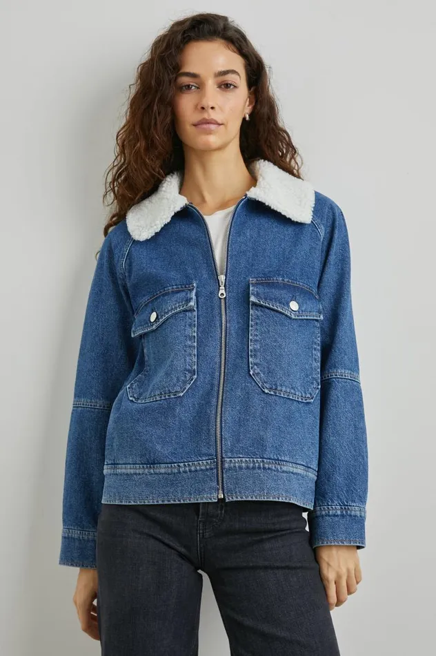 Rails Jackets and Coats Women CHEYENNE JACKET Indigo Sherpa
