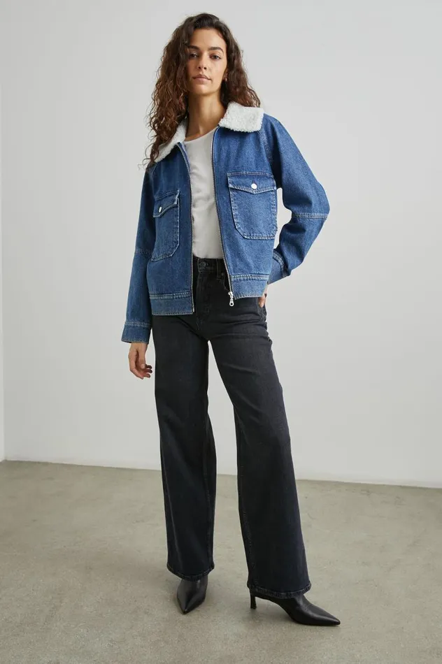 Rails Jackets and Coats Women CHEYENNE JACKET Indigo Sherpa