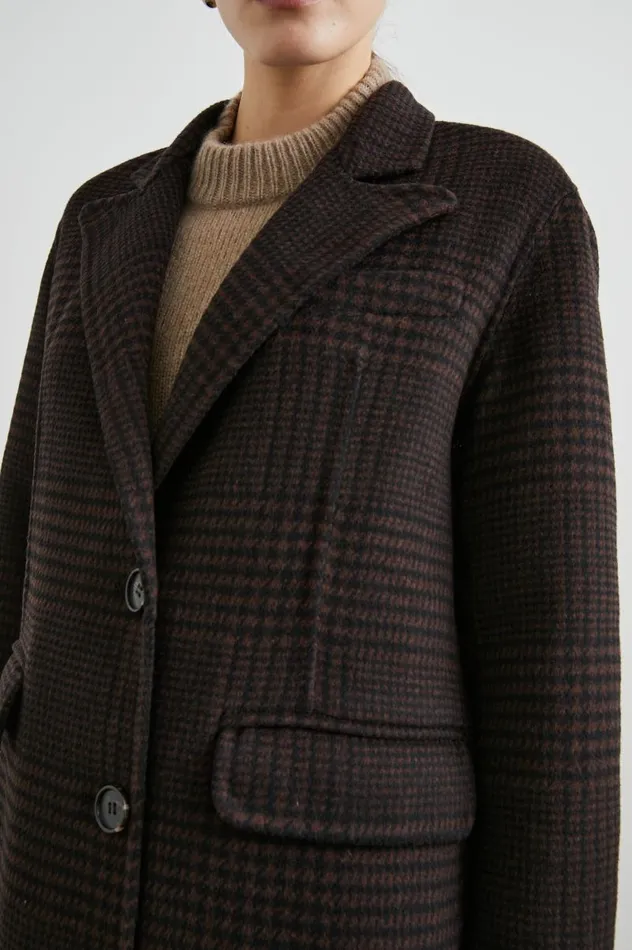 Rails Jackets and Coats Women GALLERY COAT Espresso Houndstooth