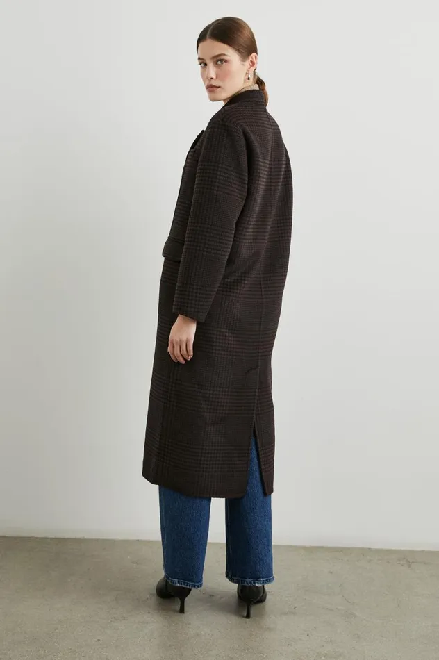 Rails Jackets and Coats Women GALLERY COAT Espresso Houndstooth