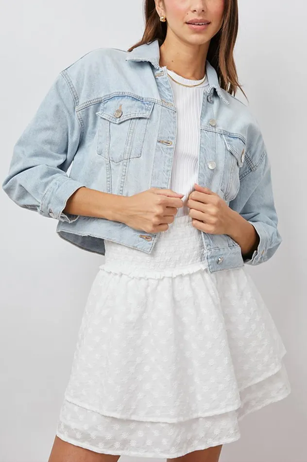 Rails Jackets and Coats Women INDIO JACKET Faded Blue Distress