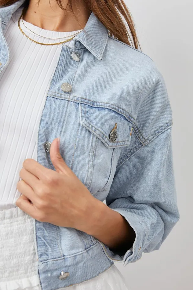 Rails Jackets and Coats Women INDIO JACKET Faded Blue Distress