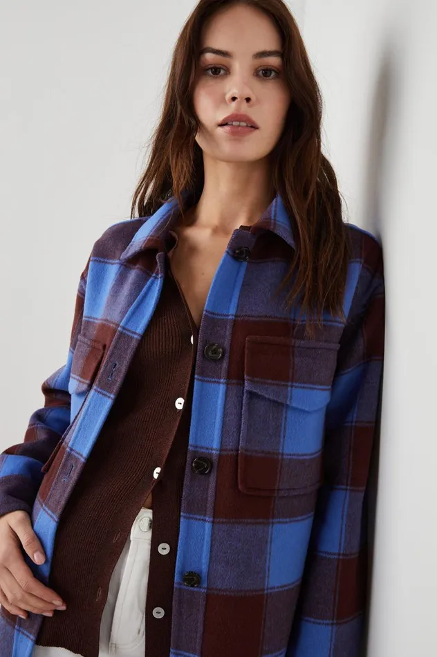 Rails Jackets and Coats Women JARO COAT Cobalt Chocolate
