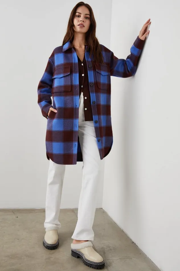 Rails Jackets and Coats Women JARO COAT Cobalt Chocolate