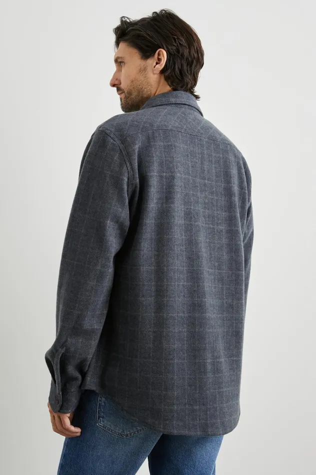 Rails Shirts Men ALDER SHIRT Navy Jaspe Check