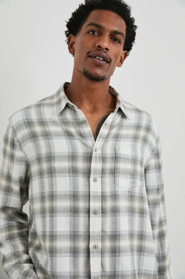 Rails Shirts Men LENNOX SHIRT Quicksand Spark Melange