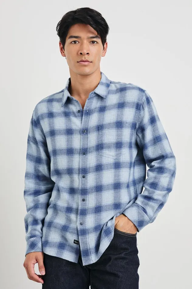 Rails Shirts Men LENNOX SHIRT Waterfall Shadow