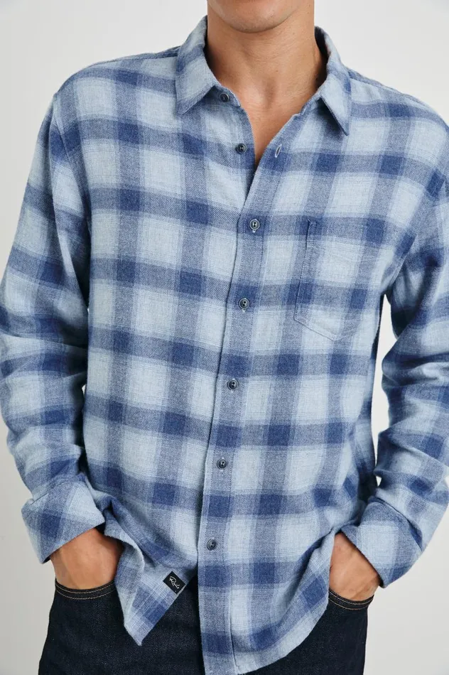 Rails Shirts Men LENNOX SHIRT Waterfall Shadow