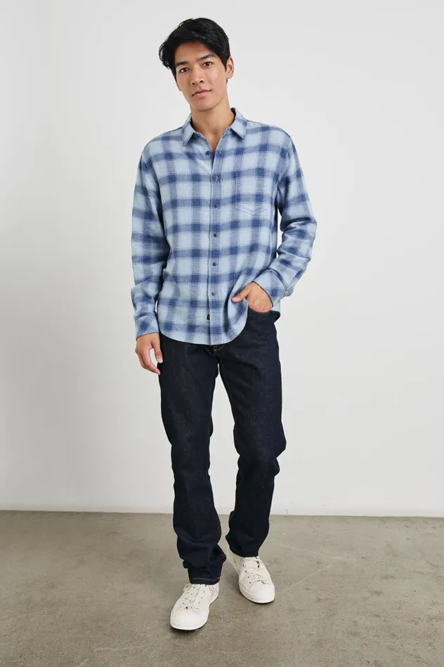 Rails Shirts Men LENNOX SHIRT Waterfall Shadow