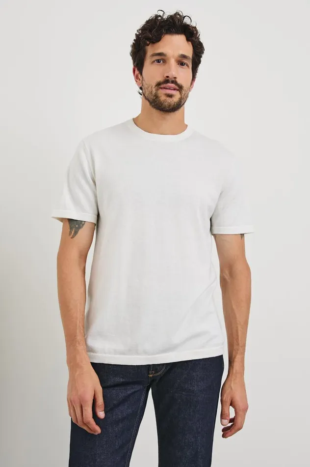 Rails Shirts Men MASON COTTON CASHMERE TSHIRT Cream