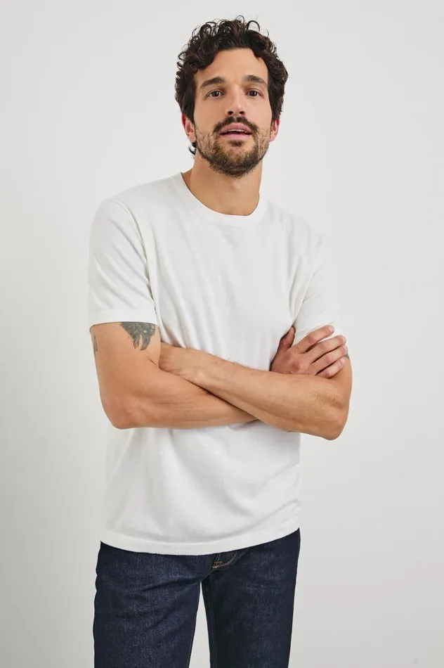 Rails Shirts Men MASON COTTON CASHMERE TSHIRT Cream