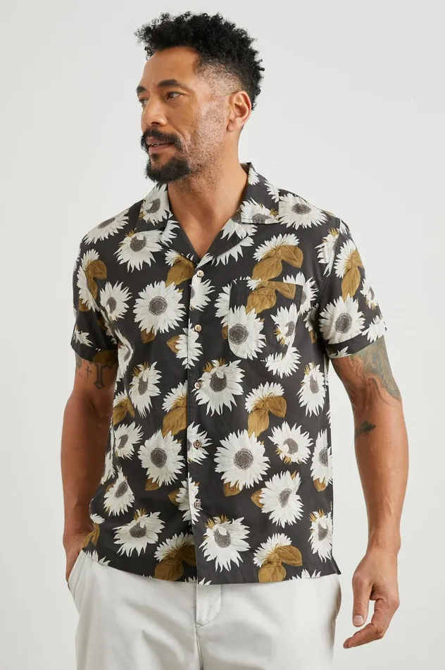 Rails Shirts Men MORENO SHIRT Sunflower Twirl Bark