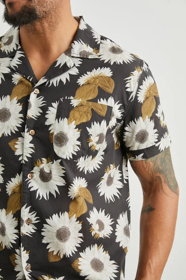 Rails Shirts Men MORENO SHIRT Sunflower Twirl Bark