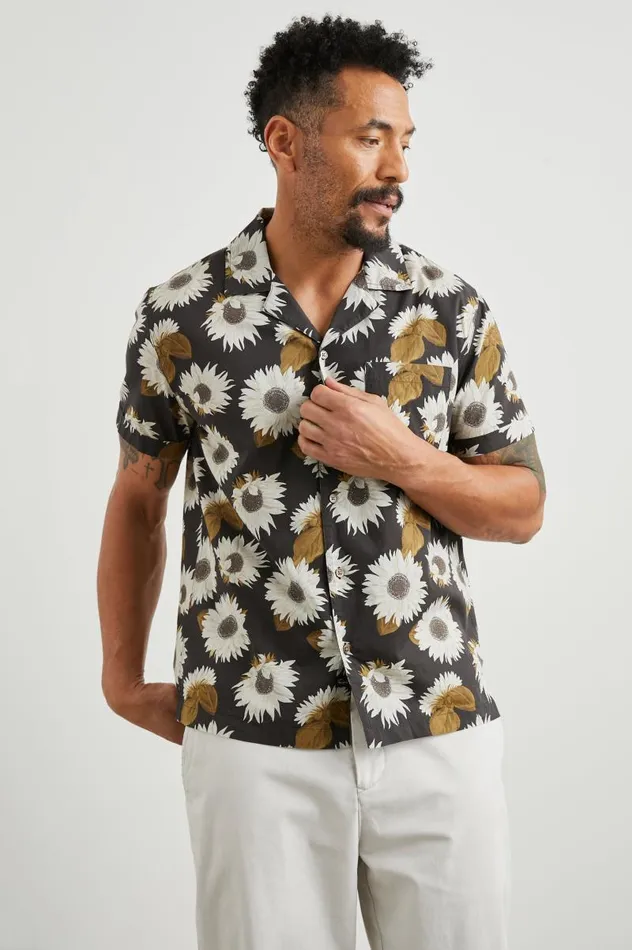 Rails Shirts Men MORENO SHIRT Sunflower Twirl Bark