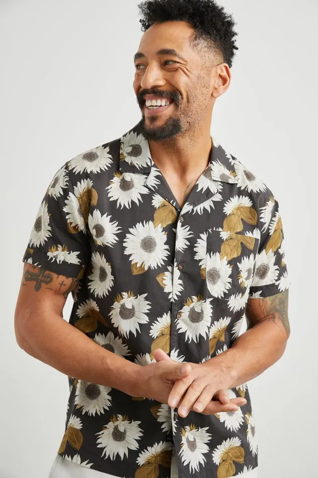 Rails Shirts Men MORENO SHIRT Sunflower Twirl Bark
