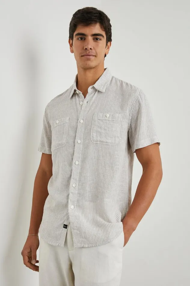 Rails Shirts Men WALKER SHIRT Ghurka White Railroad