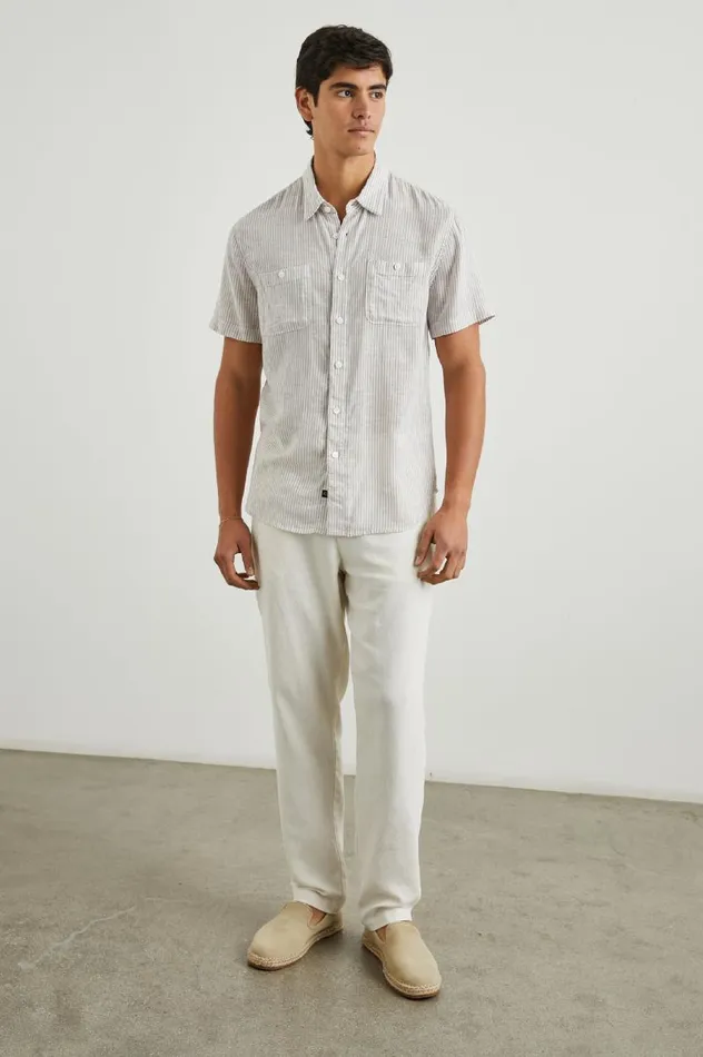 Rails Shirts Men WALKER SHIRT Ghurka White Railroad