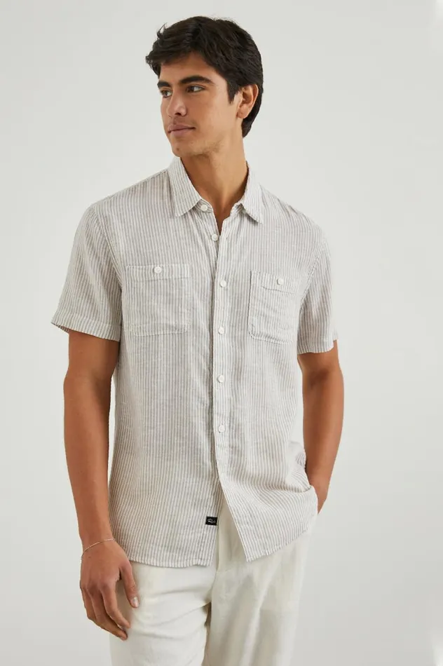 Rails Shirts Men WALKER SHIRT Ghurka White Railroad