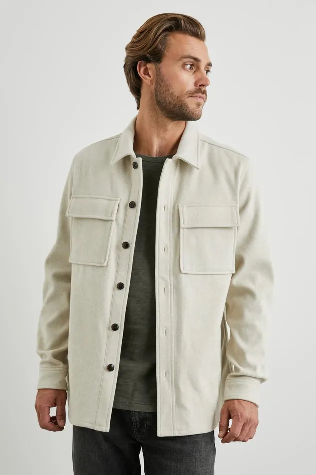 Rails Shirts Men WARNER SHIRT JACKET Beige