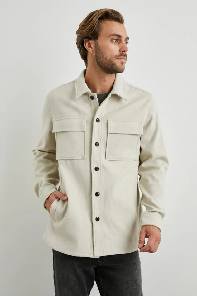 Rails Shirts Men WARNER SHIRT JACKET Beige