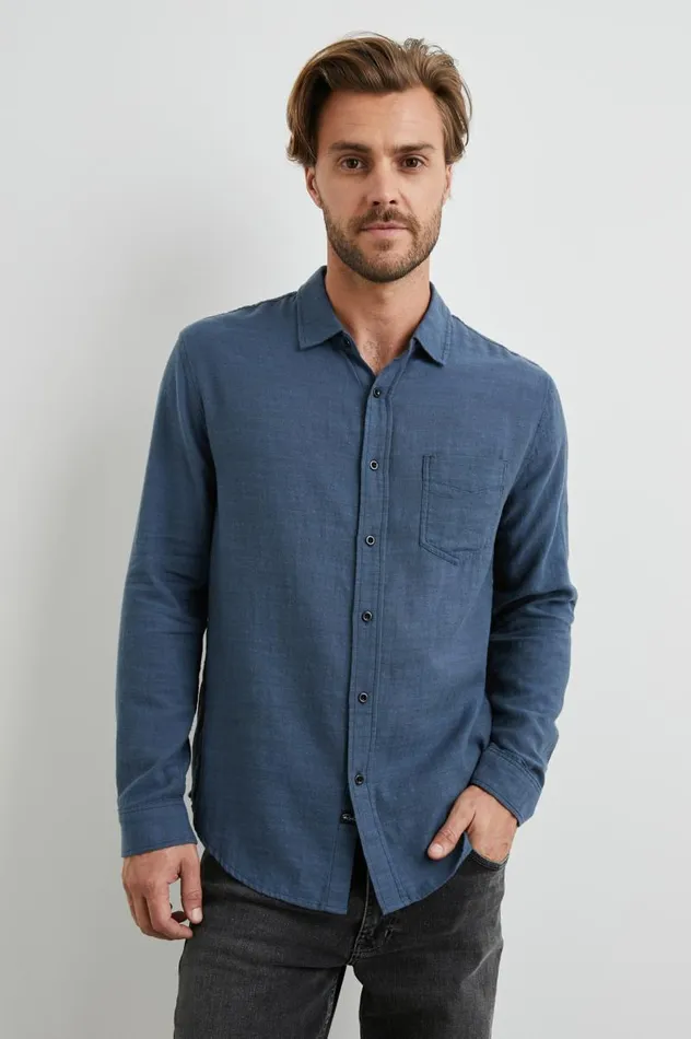 Rails Shirts Men WYATT SHIRT Sea Blue