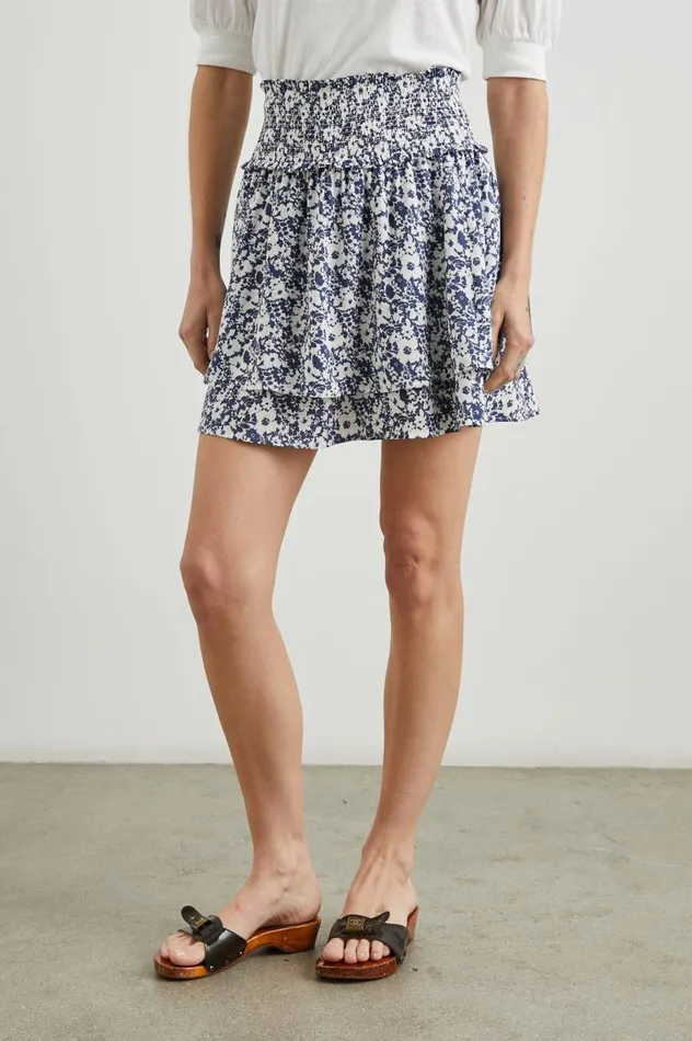 Rails Skirts Women ADDISON SKIRT Navy White Texture Floral