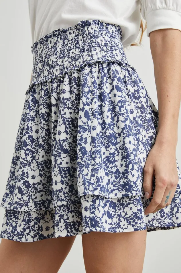 Rails Skirts Women ADDISON SKIRT Navy White Texture Floral