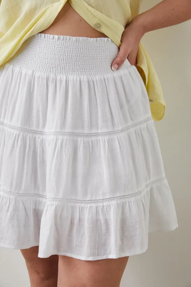 Rails Skirts Women ADDISON SKIRT White Lace Detail