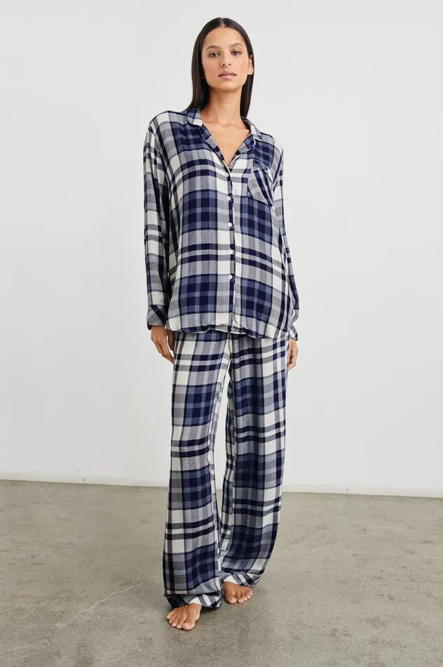 Rails Sleepwear and Lounge Women LUNA PAJAMA SET Lake Blue Cloud