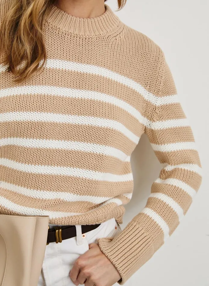 Rails Sweaters Women ALISE SWEATER Ivory Birch Stripe