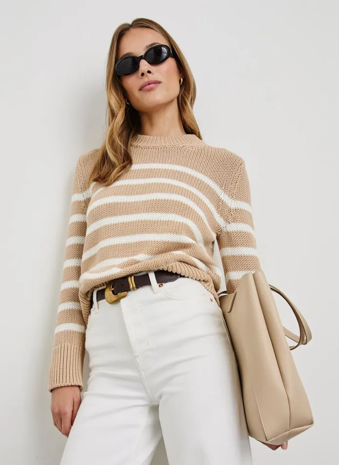 Rails Sweaters Women ALISE SWEATER Ivory Birch Stripe
