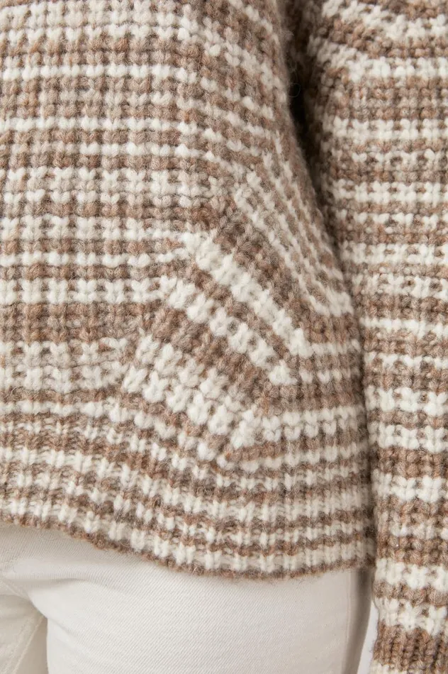Rails Sweaters Women ECHO SWEATER Brown White Space Dye