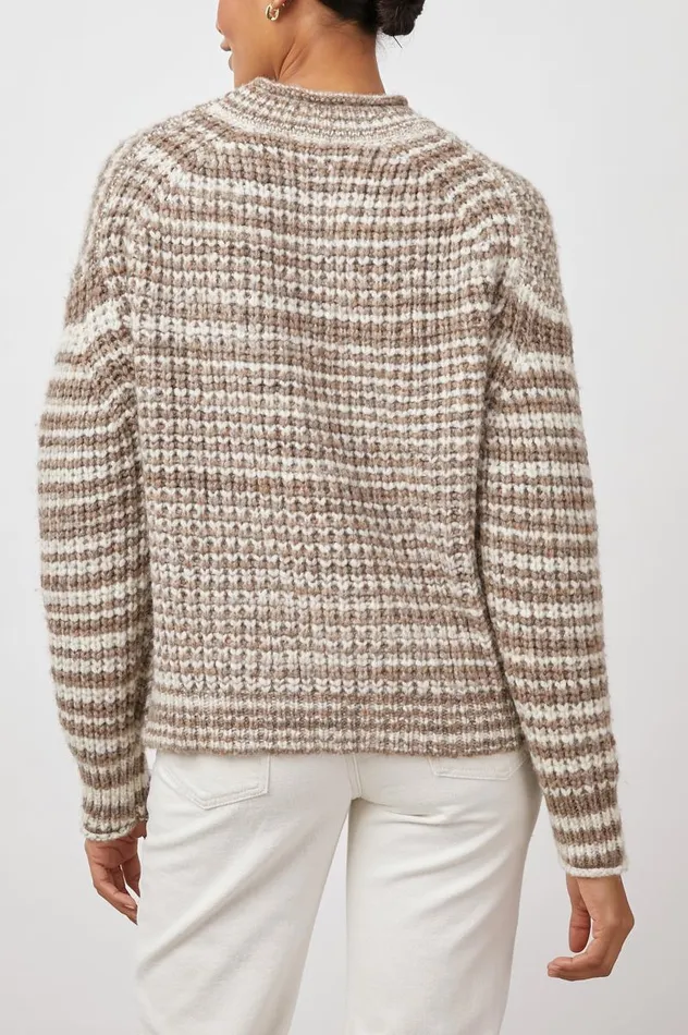 Rails Sweaters Women ECHO SWEATER Brown White Space Dye