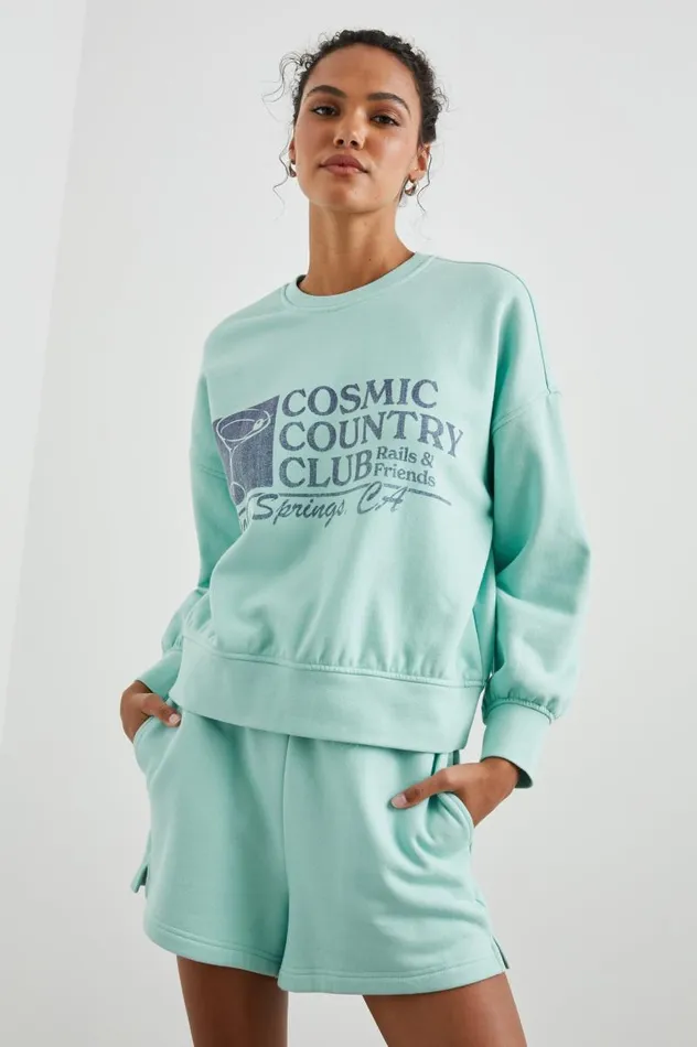 Rails Sweaters Women FAVORITE SWEATSHIRT Mint Cosmic Country Club