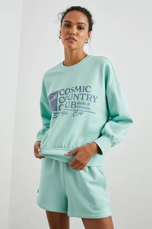 Rails Sweaters Women FAVORITE SWEATSHIRT Mint Cosmic Country Club