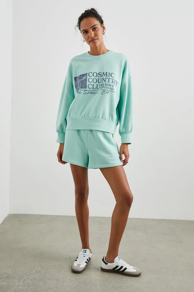Rails Sweaters Women FAVORITE SWEATSHIRT Mint Cosmic Country Club