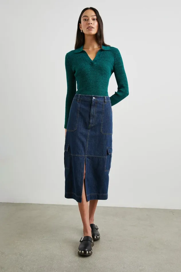 Rails Sweaters Women KENNEDY SWEATER Evergreen