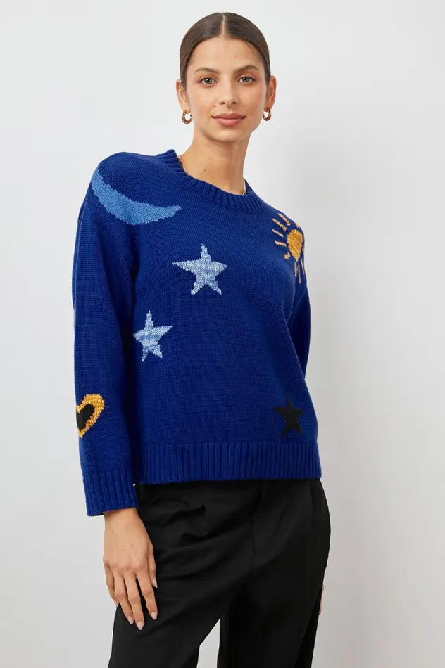 Rails Sweaters Women ZOEY SWEATER Cobalt Gold Galaxy