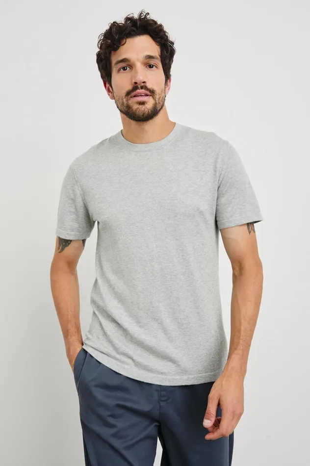 Rails TShirts and Thermals Men MASON COTTON CASHMERE TSHIRT Heather Grey
