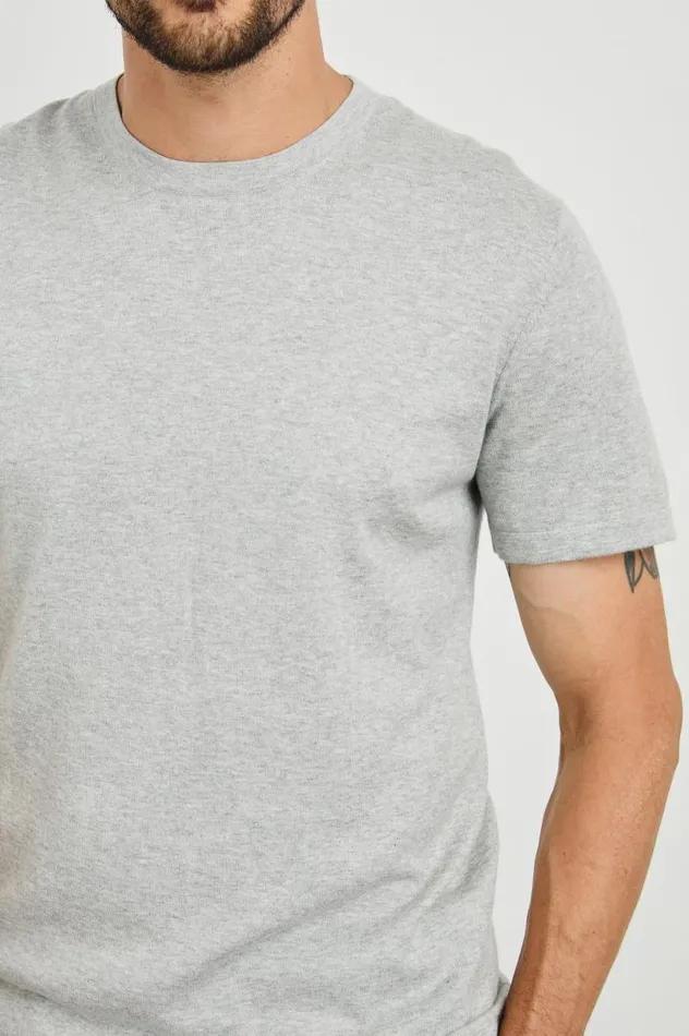 Rails TShirts and Thermals Men MASON COTTON CASHMERE TSHIRT Heather Grey