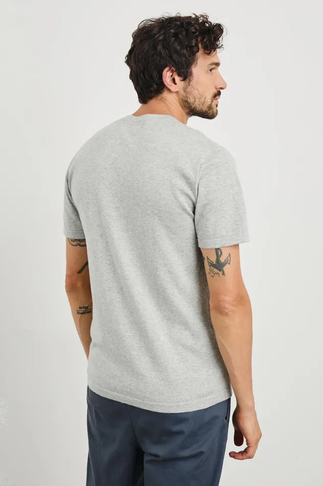 Rails TShirts and Thermals Men MASON COTTON CASHMERE TSHIRT Heather Grey