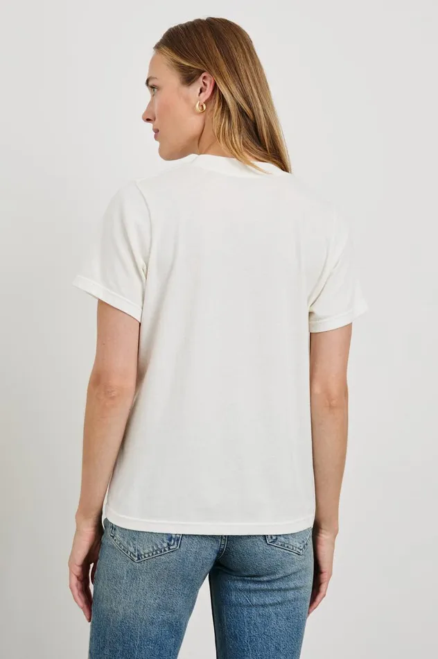 Rails Tees and Tanks Women BOYFRIEND TSHIRT Rails Los Angeles Map White