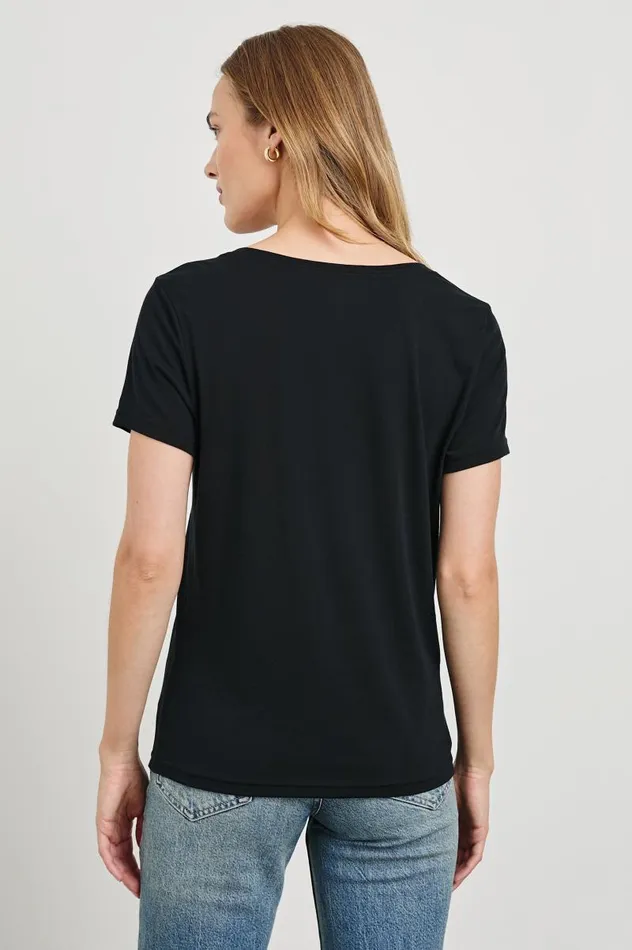 Rails Tees and Tanks Women CLASSIC V NECK TSHIRT Black